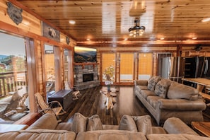 Smart TV, fireplace, video games, printers