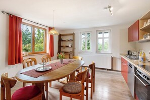 Fridge, oven, stovetop, dishwasher