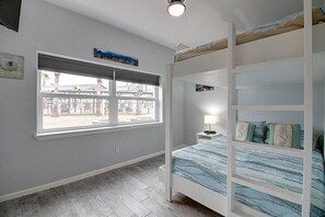 2 bedrooms, in-room safe, iron/ironing board, travel crib