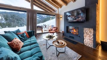 TV, fireplace, stereo