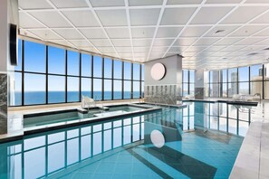 Indoor pool - Luxe Oceanfront 1-Bed High Rise with Pool & Gym (Surfers Paradise)