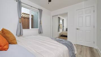 2 bedrooms, iron/ironing board, travel crib, WiFi