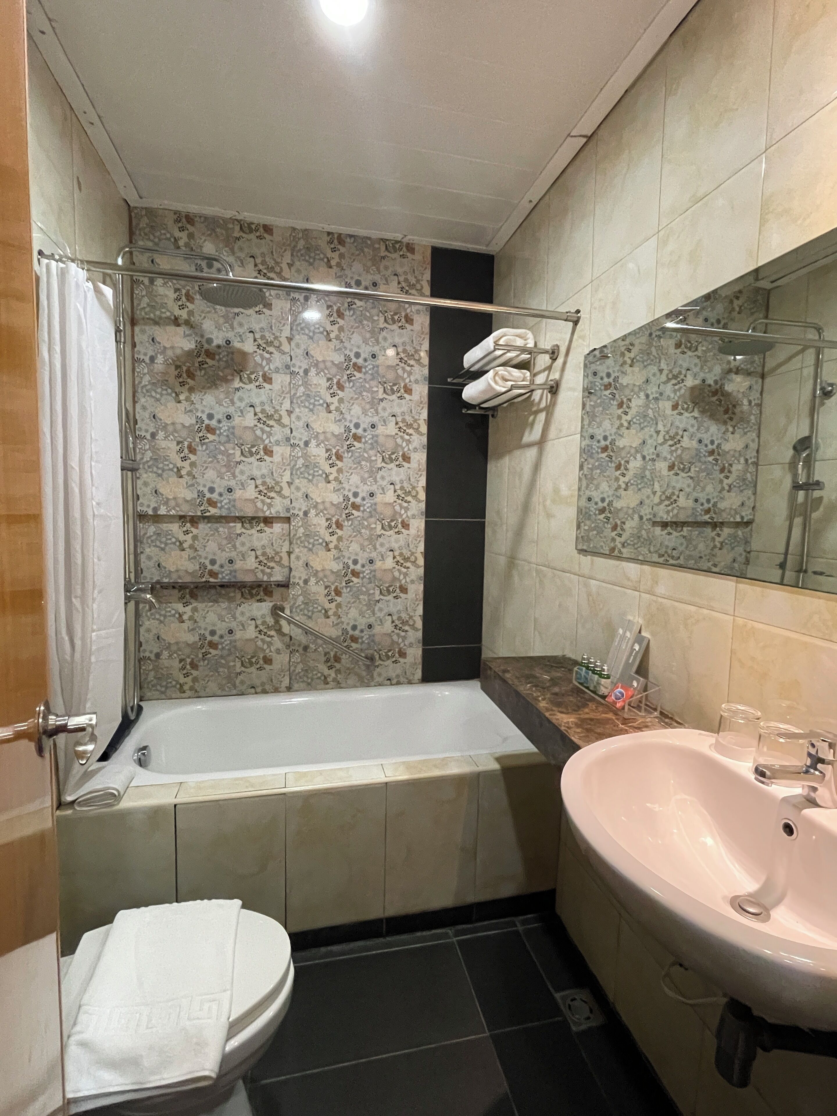 Superior One Bedroom Suite | Bathroom | Shower, free toiletries, hair dryer, slippers