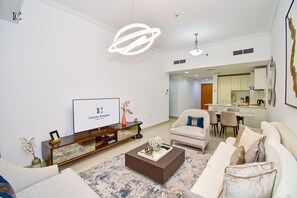 Standard Apartment | 2 bedrooms, iron/ironing board, free WiFi - Stunning Sea View 2Bed near Tram Stn (Dubai)