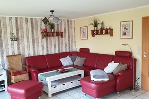 Smart TV, fireplace, DVD player