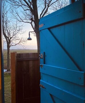Secure entry to a serene countryside retreat.