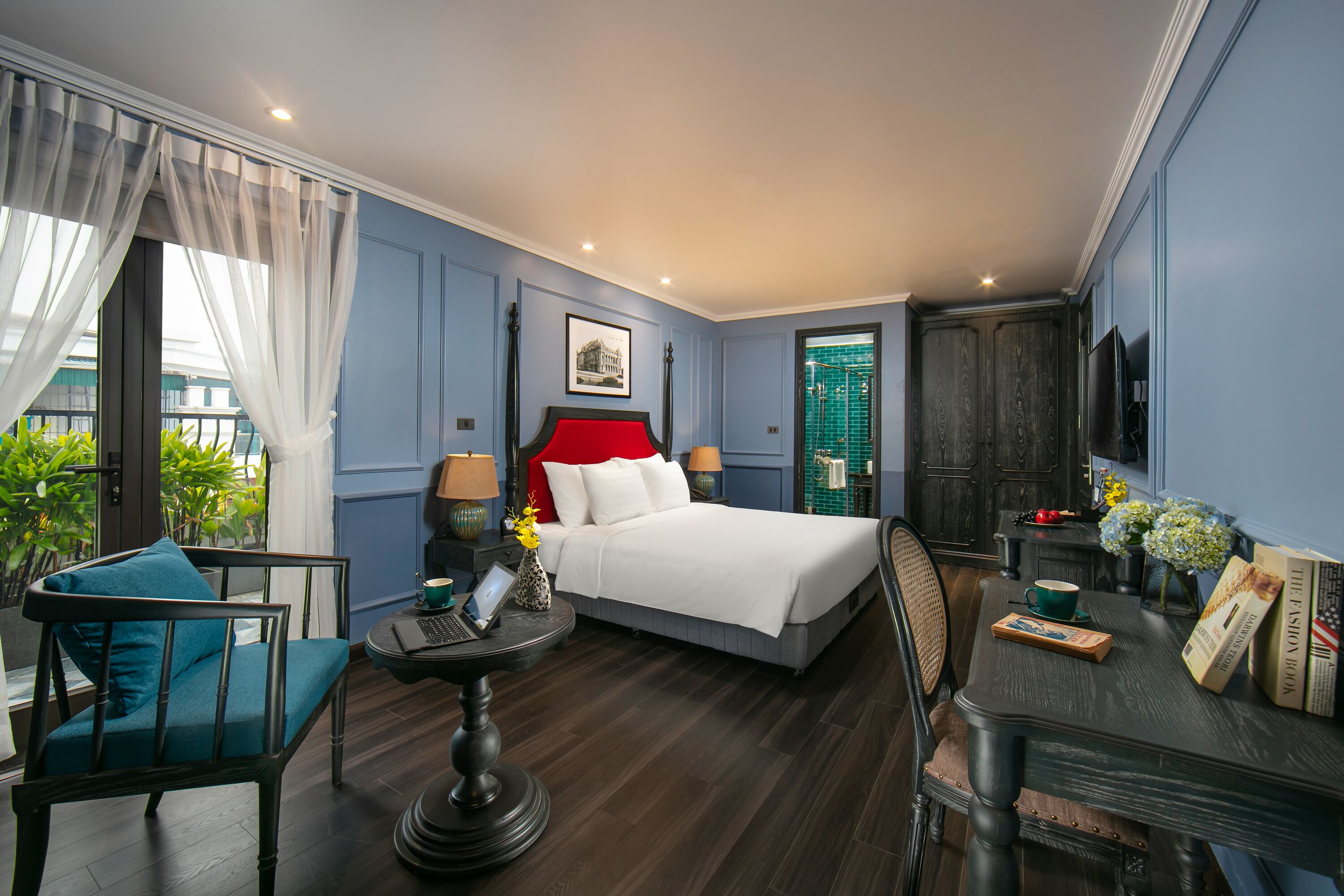 Phòng đôi Executive | Bộ trải giường bằng vải cotton Ai Cập, bộ đồ giường cao cấp 