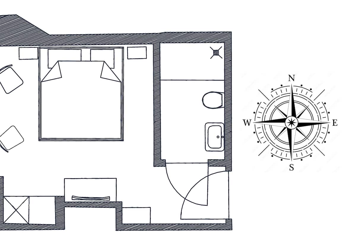 Chambre Design, non-fumeur, vue sur la cour intérieure | 1 chambre, draps en coton égyptien, literie de qualité