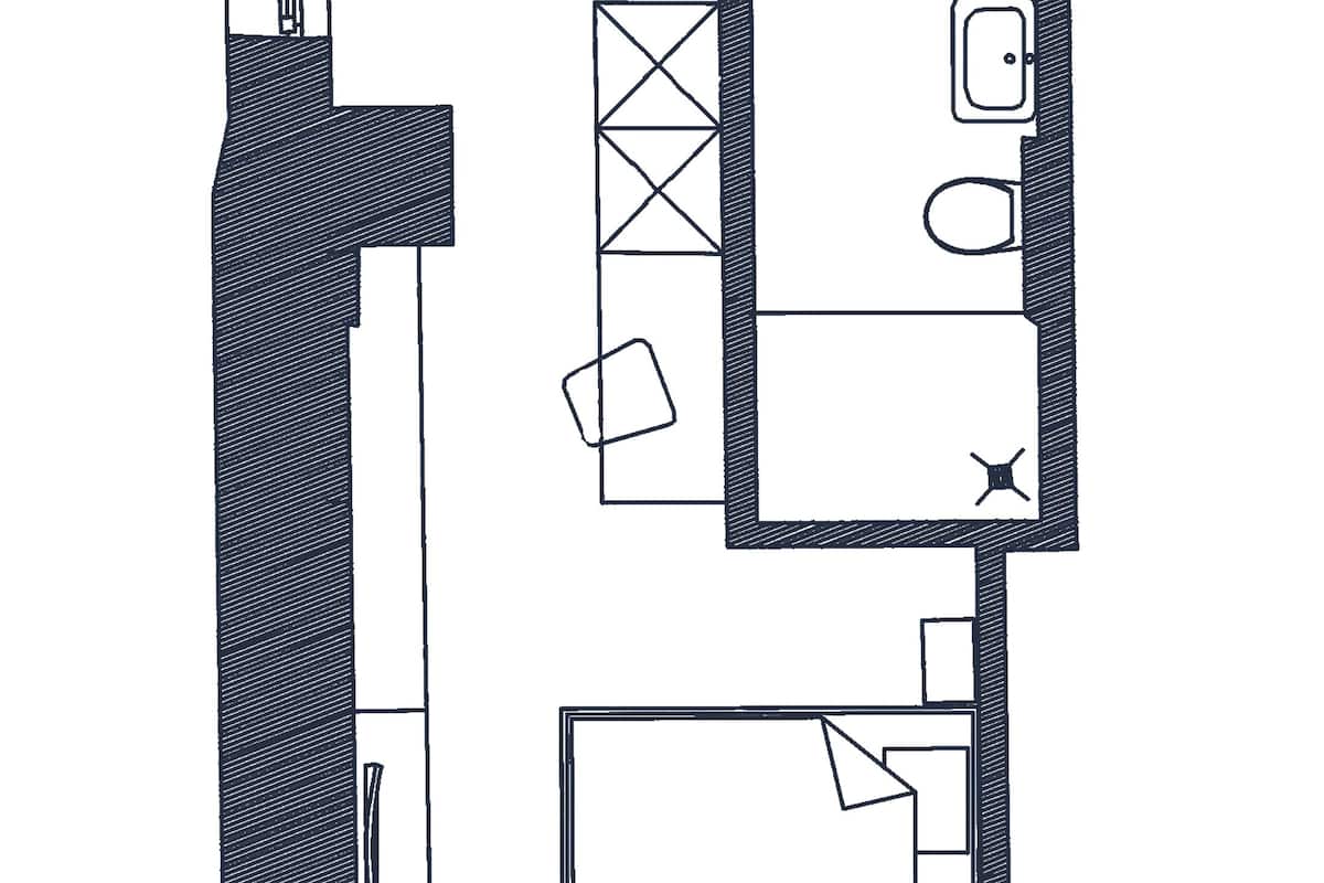 Chambre Prestige, non-fumeur, vue sur la cour intérieure | 1 chambre, draps en coton égyptien, literie de qualité