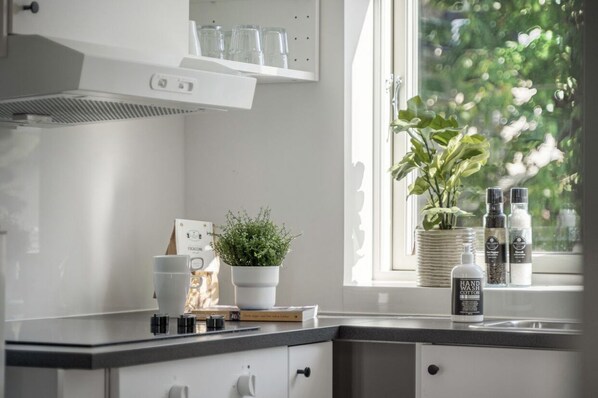 Ovn, kokeplater og oppvaskmaskin