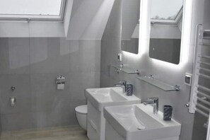 Shower, hair dryer, soap - Ferienhaus Elisa, Haus mit Kamin, Sauna, Terrasse (Dranske)