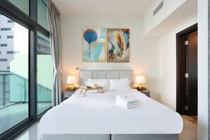 1 bedroom, iron/ironing board, free WiFi, bed sheets - Livbnb Suites - Bright 1 BR Suite in Merano Tower (Dubai)