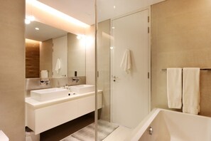 Hair dryer, towels