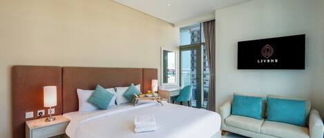 In-room safe, iron/ironing board, bed sheets