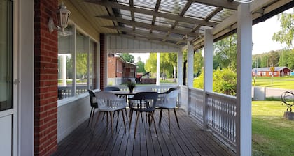 Hus Klarälven on river Klarälven with office for business, pet friendly