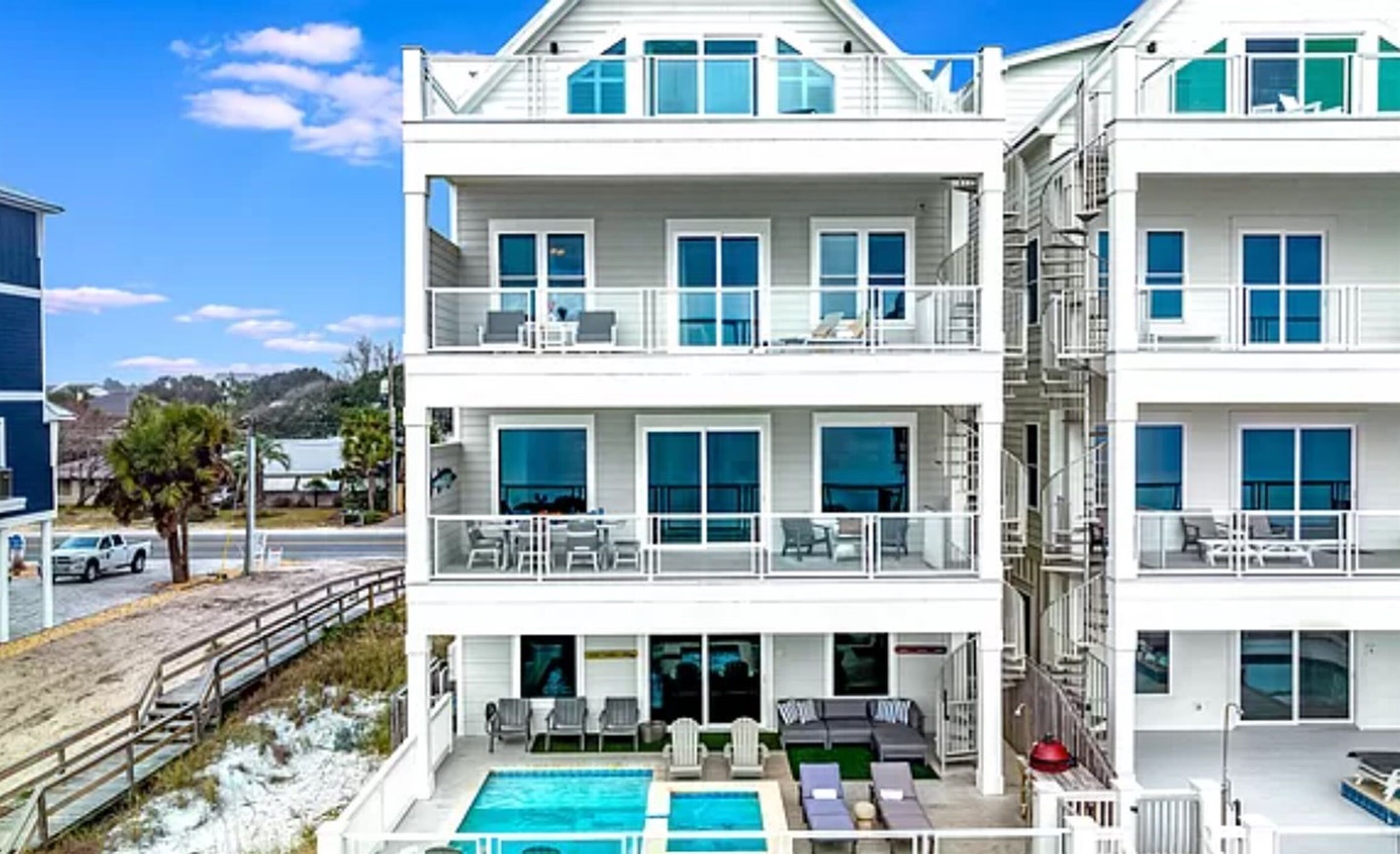 Sunset! Incredible Gulf Front 9Br home sleeps 26 w private pool.