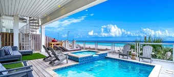 Sunset! Incredible Gulf Front 9Br home sleeps 26 w private pool.