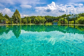Seasonal outdoor pool, sun loungers - Forest Hills Hotel & Golf Zirc (Zirc)