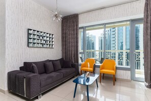 Comfort Apartment | Living area - Bellavista-High Floor-1BR- 29 Boulevard (Dubai)