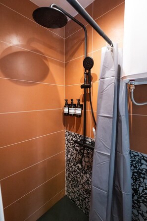Shower, hair dryer