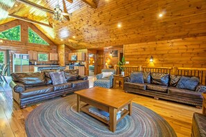 Télévision, cheminée, lecteur de DVD