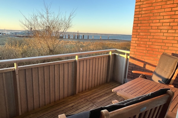 Balkon mit Blick zum Wattenmeer
