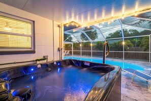 Outdoor pool, a heated pool