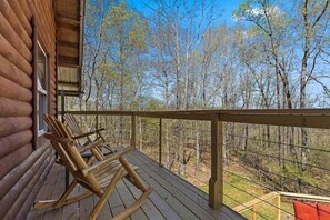 Terrace/patio - Secluded Cabin Near Buffalo River | Private Ozark Experience | Ponca AR | Hiking (Harrison,)
