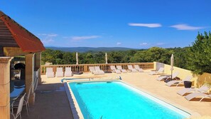 Piscina externa, piscina aquecida