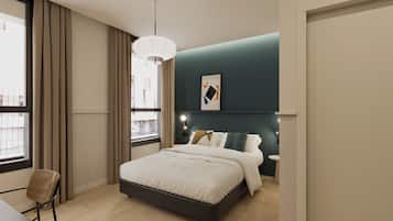 1 bedroom, minibar, blackout curtains, soundproofing
