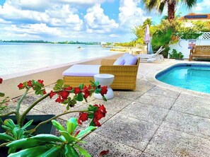 Outdoor pool - Oceanfront South Sound Home with Magical Sunsets! (Patricks Island)