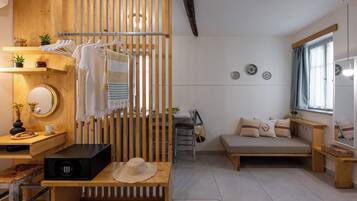 Superior Studio, Patio, City View | Egyptian cotton sheets, premium bedding, Tempur-Pedic beds, in-room safe