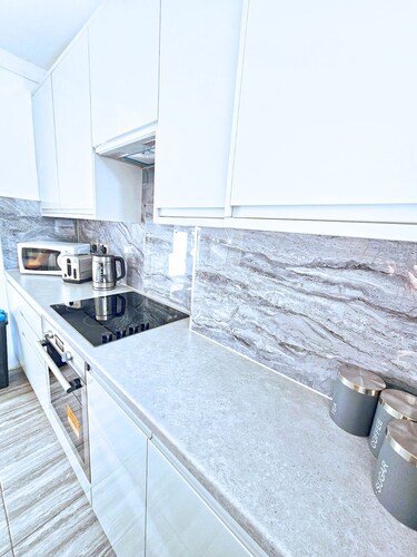 Enjoy a stylish experience at this centrally-located modern apartment.