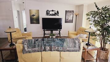Smart-tv och eldstad