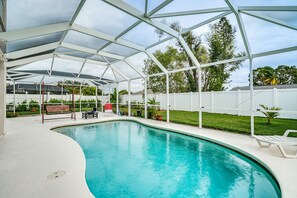 Et oppvarmet basseng