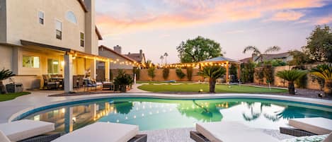 Outdoor pool, a heated pool