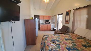 1 bedroom, iron/ironing board, bed sheets