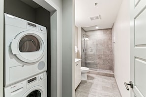 Hair dryer, towels