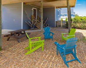 Terrace/patio - Saltwater Sanctuary- Pool, Walk 2 Beach! (Virginia Beach)