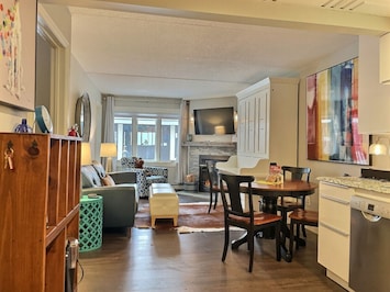Experience seamless connection, where the open kitchen design allows for easy interaction between the dining room and living room.