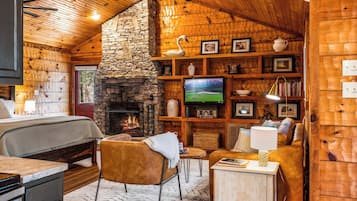 Smart TV y chimenea