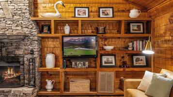 Una Smart TV, una chimenea