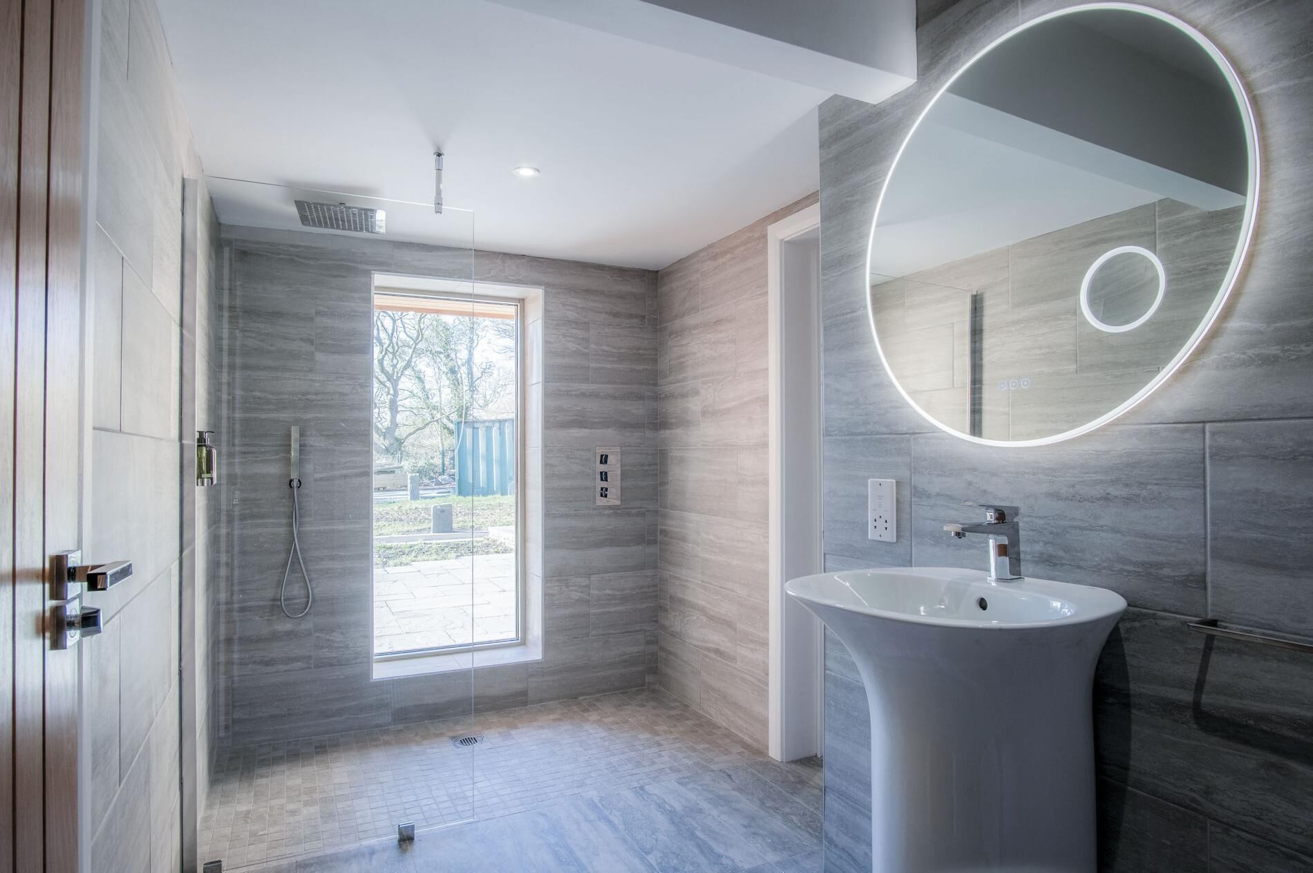 Shower, hair dryer