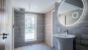 Shower, hair dryer
