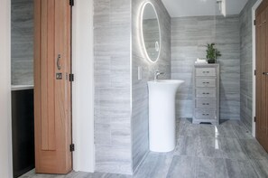 Shower, hair dryer