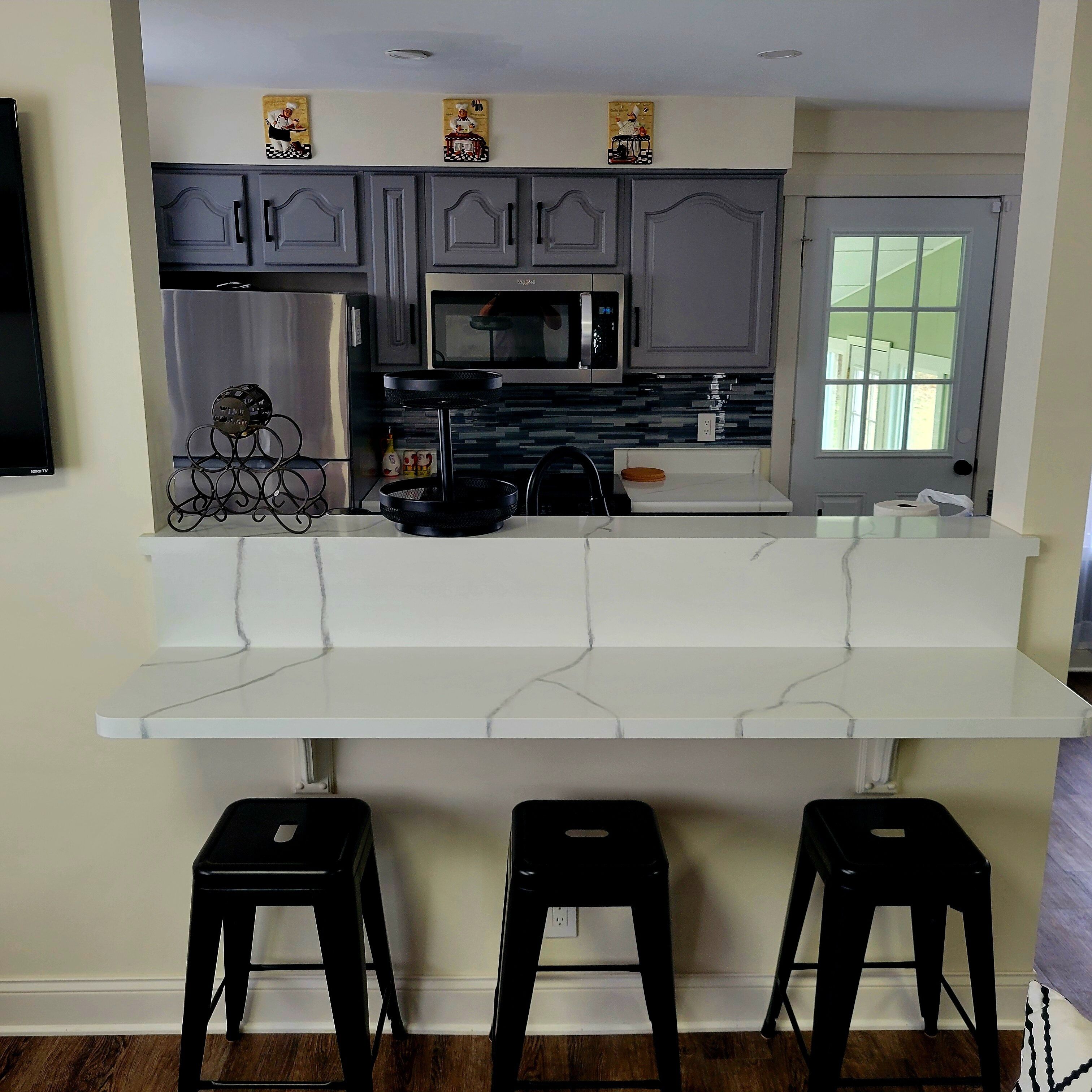 Refrigerador, microondas, horno, placa de cocina