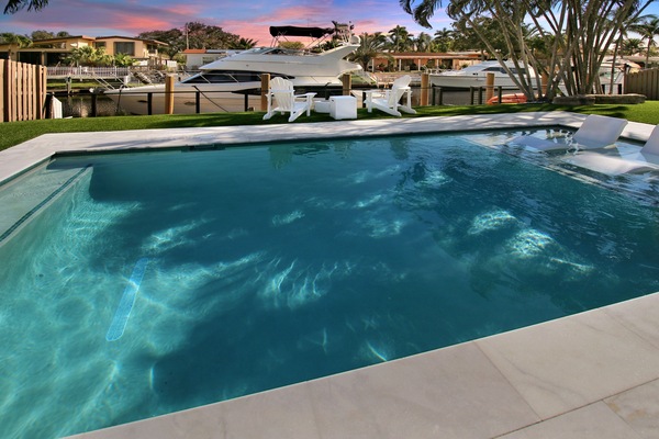 Una piscina riscaldata