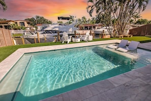 A heated pool