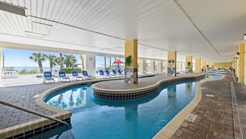 2 indoor pools, outdoor pool, sun loungers
