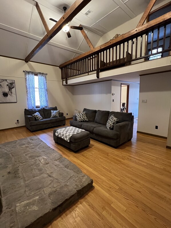 Smart TV, fireplace